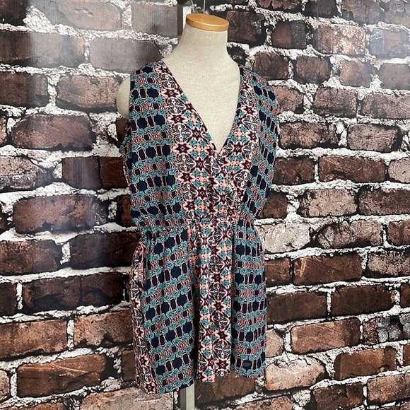 Raga Bohemian Romper Blue Red Size Large L - Picture 8 of 17